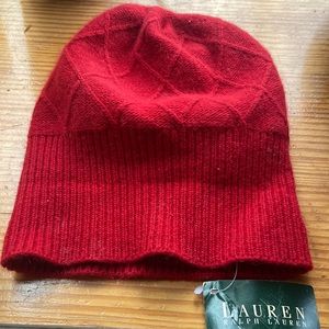 Ralph Lauren lambswool red hat